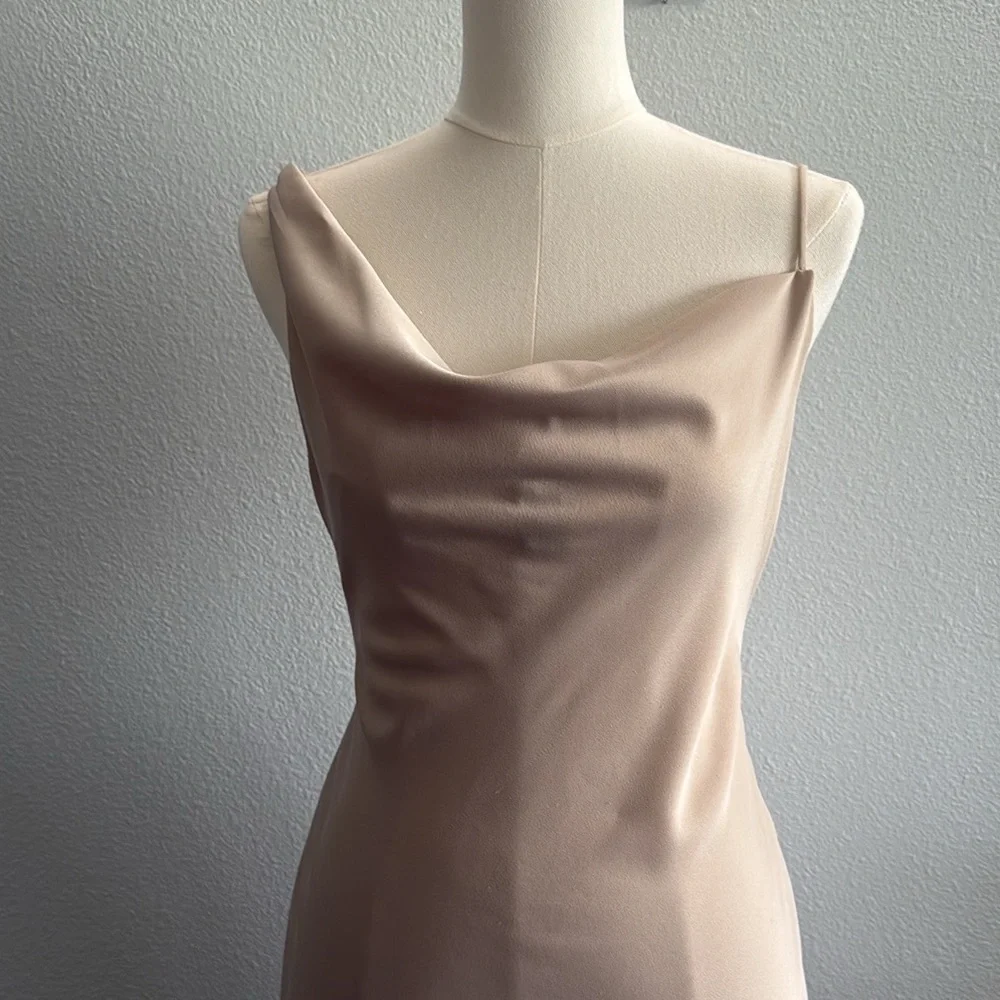 BHLDN August Satin Charmeuse Midi Dress size 4 - Picture 3 of 13